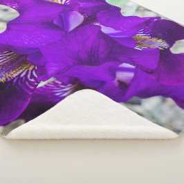 Manta Sherpa Hermoso iris morado