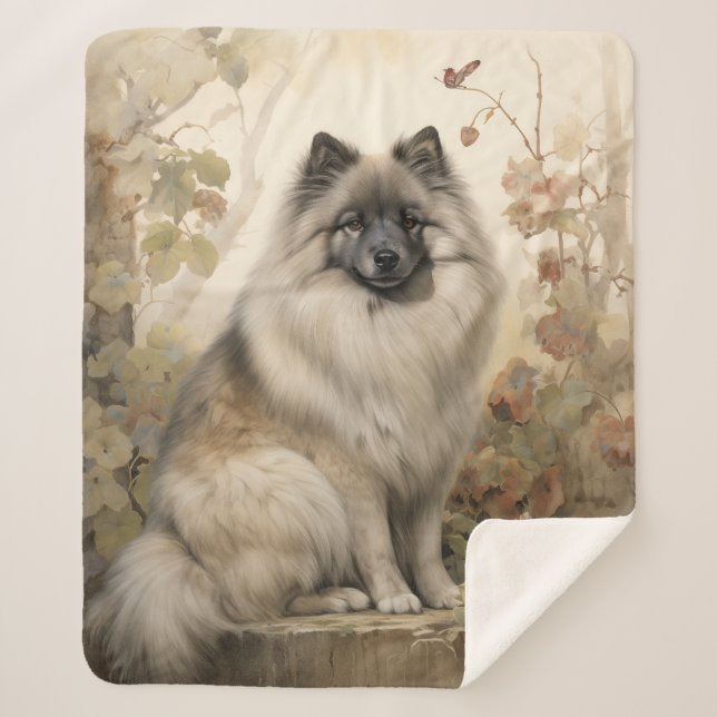 Manta Sherpa Hermoso Keeshond (Anverso)