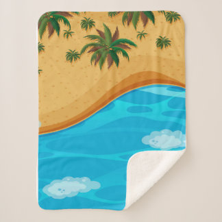 Manta Sherpa Hermoso paisaje playero