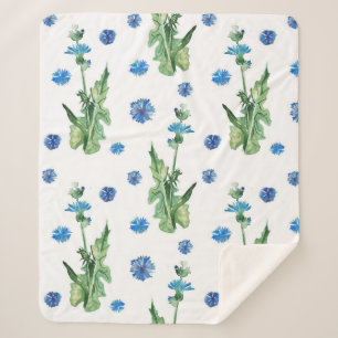 Manta Sherpa Hermoso patrón de flores acuáticas