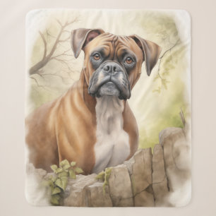 Manta Sherpa Hermoso perro de Boxer