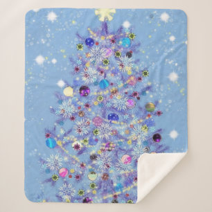 Manta Sherpa Hermoso Sherpa Blanket Árbol de Navidad