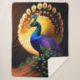 Manta Sherpa Hermoso Sherpa Peacock Blanket