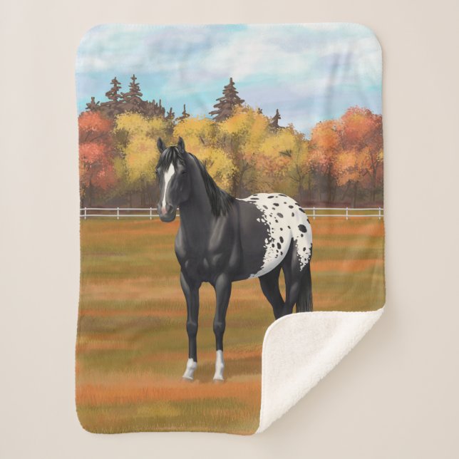 Manta Sherpa Hermoso Stallion de Caballo de Barrio Appaloosa Ne (Anverso)