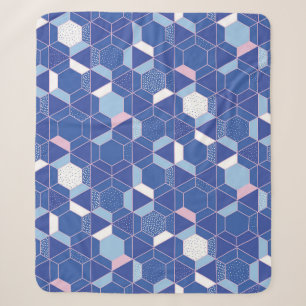 Manta Sherpa Hexagones, triángulos: patrón abstracto geométrico