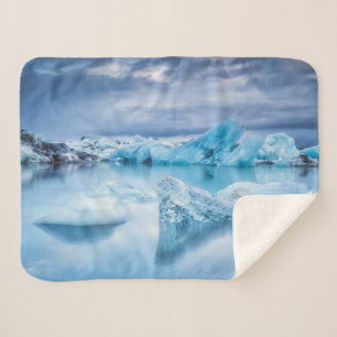 Manta Sherpa Hielo y nieve Laguna Jokulsarlon, Islandia