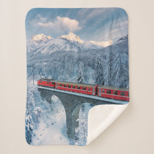 Manta Sherpa Hielo y nieve Red Bernina Express Train Suiza