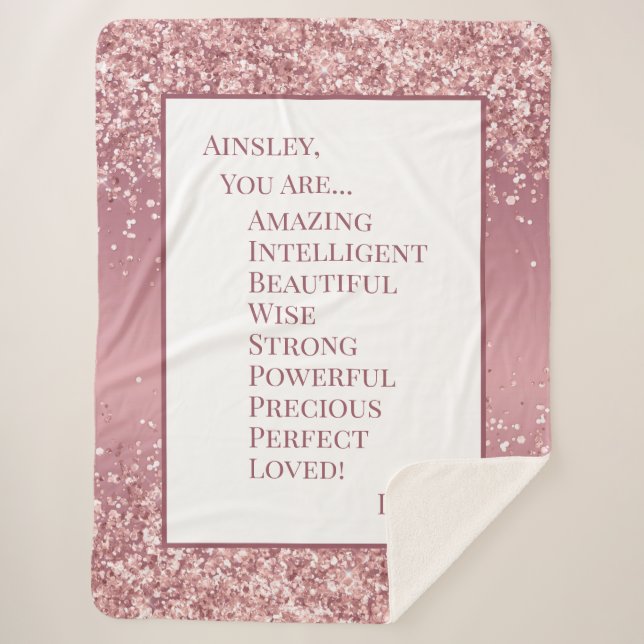 Manta Sherpa Hija, eres divertido (Anverso)