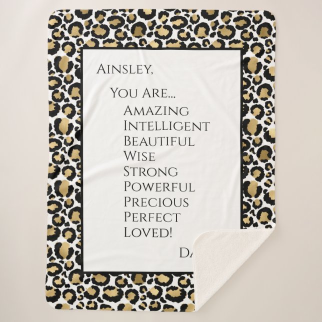 Manta Sherpa Hija, eres increíble (Anverso)