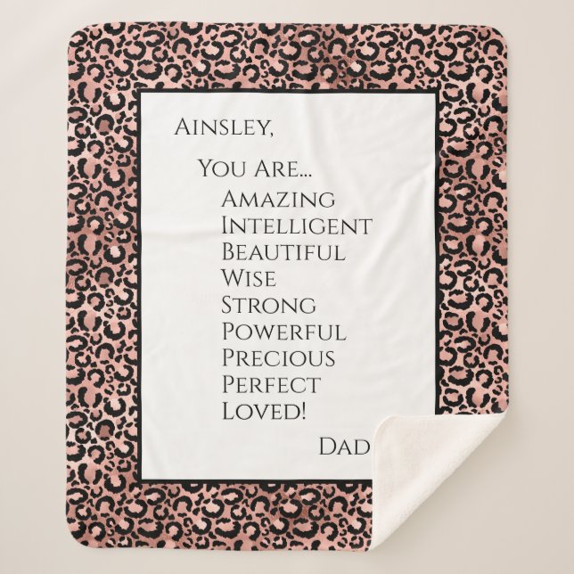 Manta Sherpa Hija, eres increíble (Anverso)