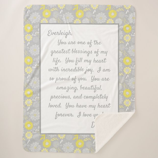 Manta Sherpa Hija orgullosa de ti (Anverso)