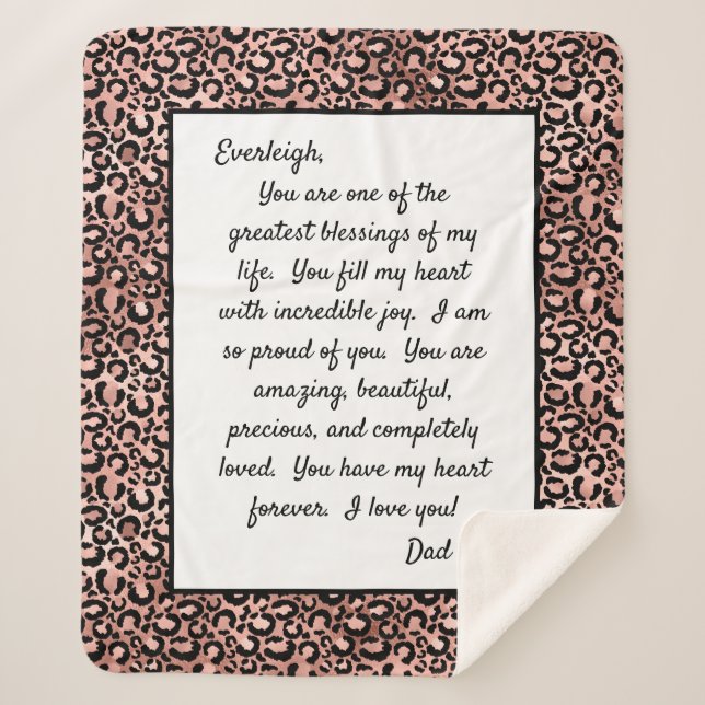 Manta Sherpa Hija orgullosa de ti (Anverso)