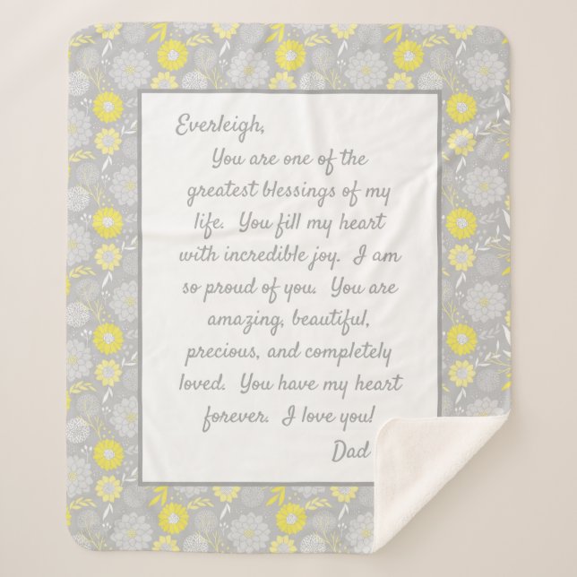 Manta Sherpa Hija orgullosa de ti (Anverso)