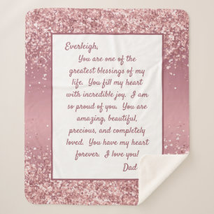 Manta Sherpa Hija orgullosa de ti