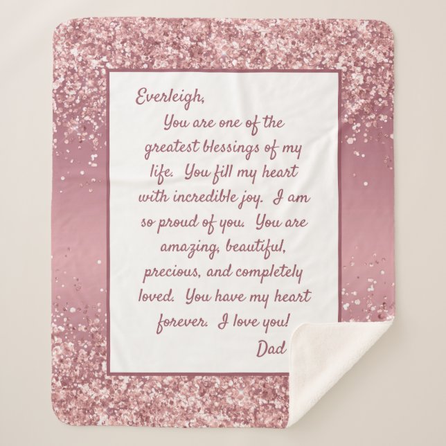 Manta Sherpa Hija orgullosa de ti (Anverso)