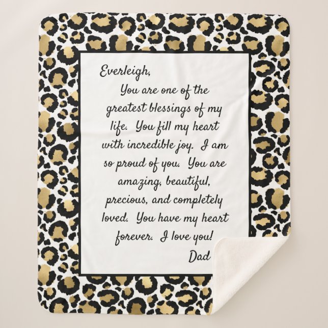 Manta Sherpa Hija orgullosa de ti (Anverso)