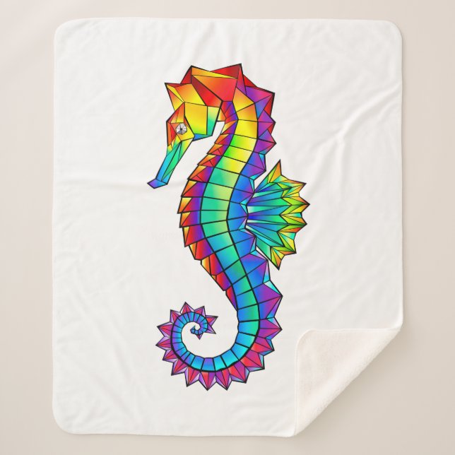 Manta Sherpa Hipoahoría marino poligonal arcoiris (Anverso)