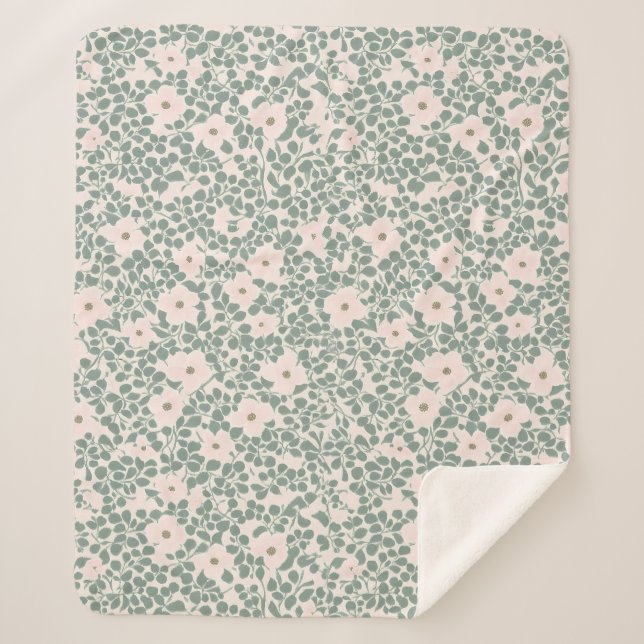 Manta Sherpa Hippie Boho Floral (Anverso)