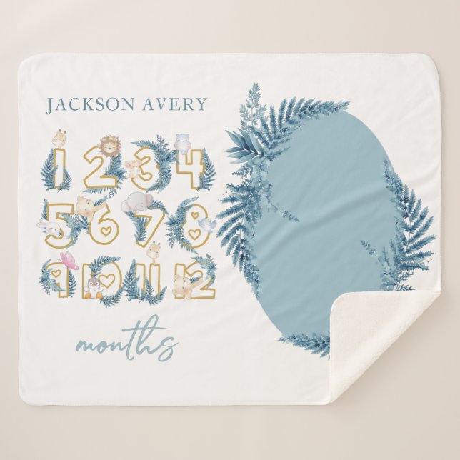 Manta Sherpa Hito bebé de animales de Safari lindo (Anverso (horizontal))