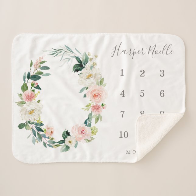 Manta Sherpa Hito bebé florines de primavera (Anverso (horizontal))