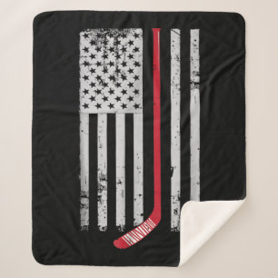 Manta Sherpa Hockey Red Stick Bandera Americana Hockey Hockey H