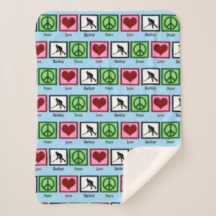 Manta Sherpa Hockey sobre hierba de amor por la paz