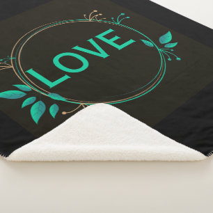 Manta Sherpa Hogar decorado con texto impreso de amor tamaño me