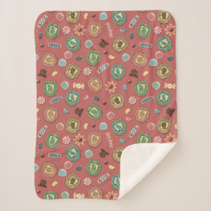 Manta Sherpa HOGWARTS™ Patrón de cookies navideñas