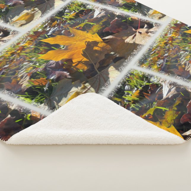 Manta Sherpa Hoja de otoño al sol (3/4)