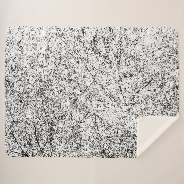 Manta Sherpa Hojas de árbol silvestres. Arte abstracto de la na (Anverso (horizontal))
