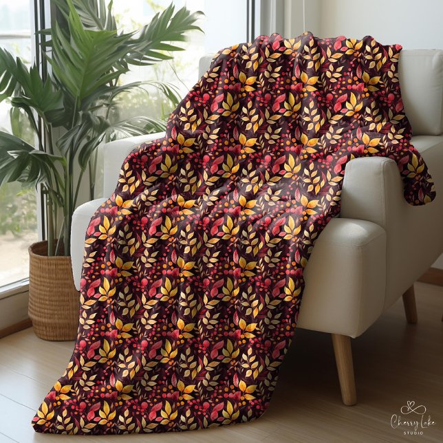 Manta Sherpa Hojas de cascada personalizadas (Subido por el creador)