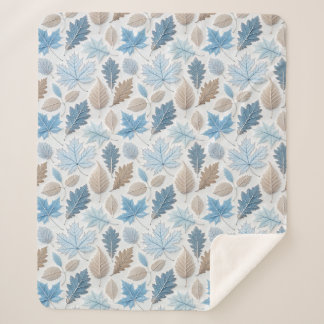 Manta Sherpa hojas de invierno recubiertas de heladas delicadas