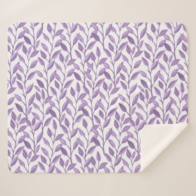 Manta Sherpa Hojas de lavanda (Anverso (horizontal))