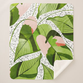 Manta Sherpa Hojas de rubor