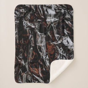 Manta Sherpa Hojas secas marrones y blancas