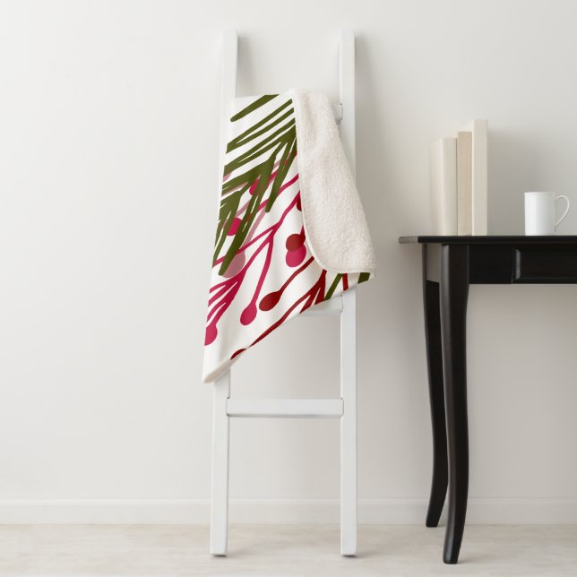 Manta Sherpa Hojas y bayas (In situ)