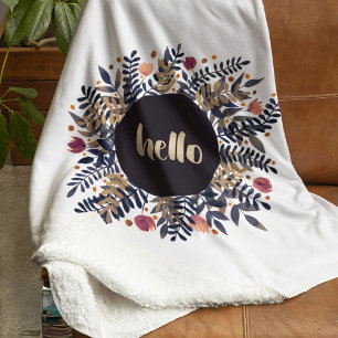 Manta Sherpa Hola otoño