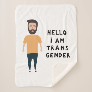 Manta Sherpa Hola Soy Transgénero