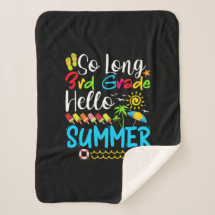 Manta Sherpa Hola, Verano De 3er Grado El Día De La Escuela.