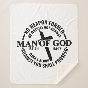 Manta Sherpa Hombre de Dios, ningún arma que se forme contra mí