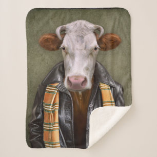 Manta Sherpa Hombre de vaca