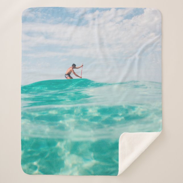 Manta Sherpa Hombre haciendo surf (Anverso)