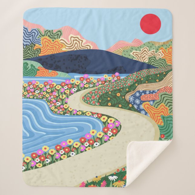 Manta Sherpa Horizonte relajante (Anverso)