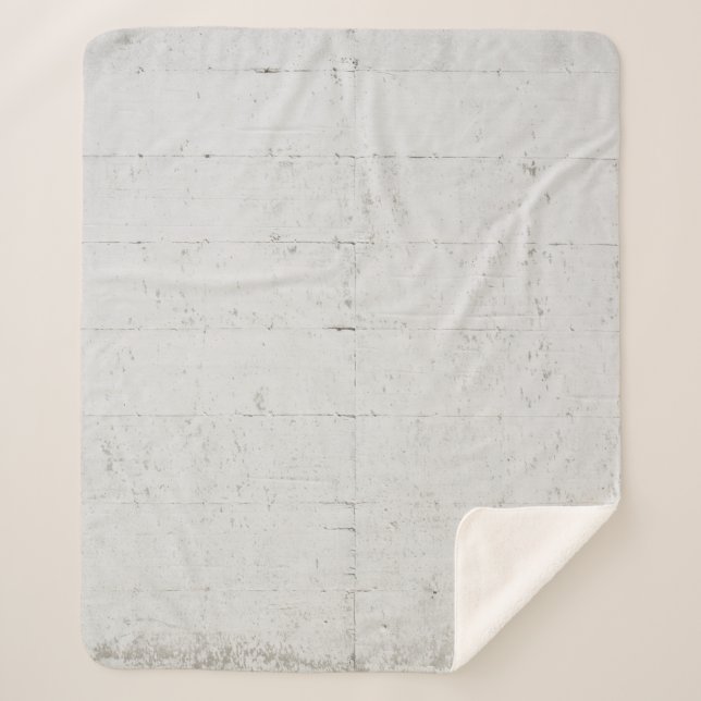 Manta Sherpa Hormigón de hormigón pintado de blanco (Anverso)