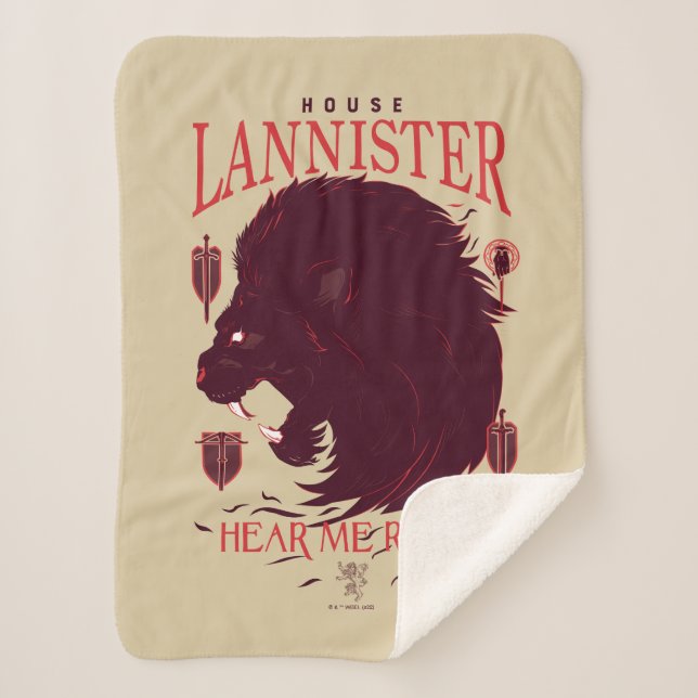 Manta Sherpa House Lannister - Hear Me Roar (Anverso)