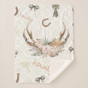 Manta Sherpa Howdy Western Blanket