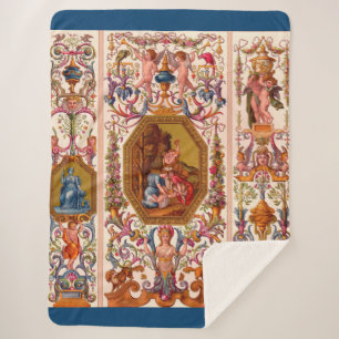 Manta Sherpa huella barroca ultra opulenta del siglo XVII