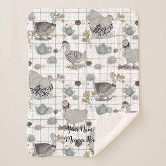 Manta Sherpa Huella de pollo Haute Couture