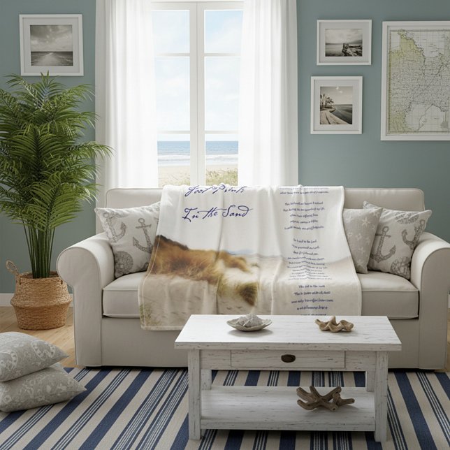 Manta Sherpa huellas en la arena (Subido por el creador)