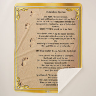 Manta Sherpa Huellas Sherpa Blanket en la arena 